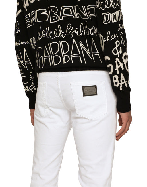 WHITE SKINNY STRETCH JEANS