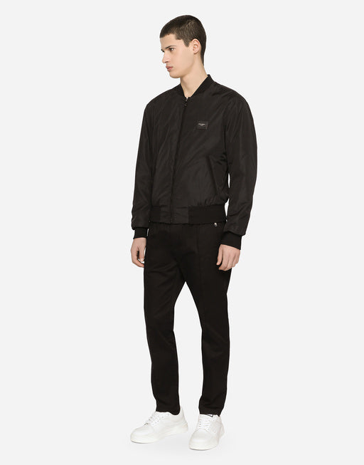 NYLON JACKET WITH BRANDED TAG