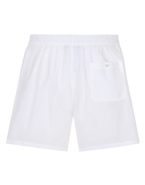 POPLIN SHORTS WITH LOGO LABEL
