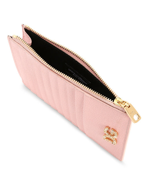 LARGE VERTICAL DAUPHINE CALFSKIN CREDIT CARD HOLDER