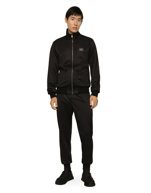 TECHNICAL JERSEY JOGGING PANTS WITH TAG
