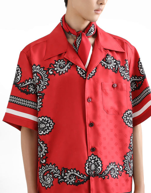 SILK SHIRT WITH BANDANNA PRINT