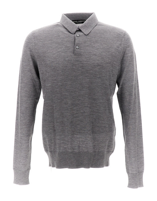CASHMERE POLO-STYLE SWEATER