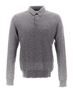 CASHMERE POLO-STYLE SWEATER