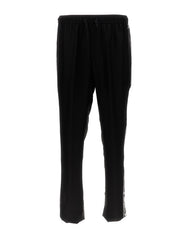 SILK HABOTAI PANTS WITH PRINTED SIDE BANDS