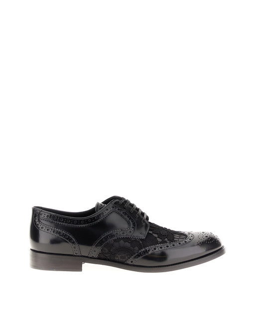 LEATHER DERBY SHOE WITH LACE DETAIL