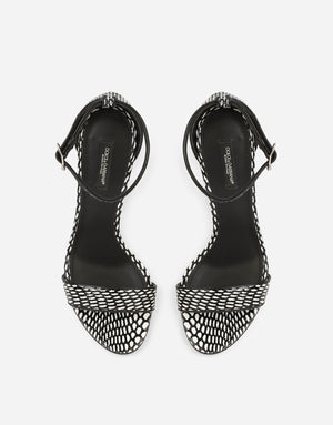 PRINTED ELAPHE BAROQUE DG SANDALS
