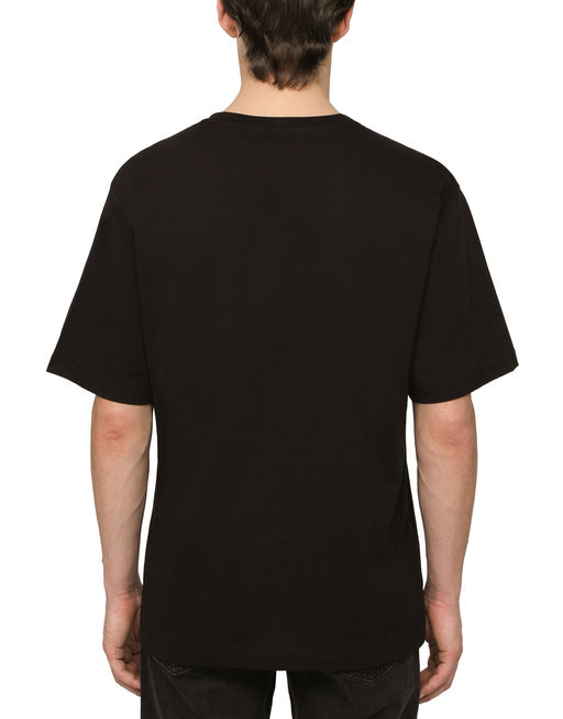COTTON T-SHIRT WITH DG LOGO PRINT
