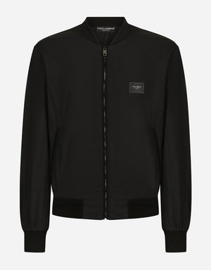 NYLON JACKET WITH BRANDED TAG