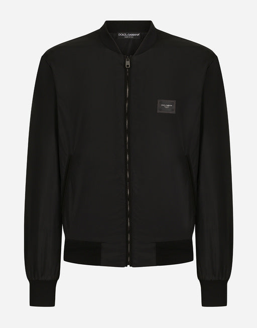 NYLON JACKET WITH BRANDED TAG