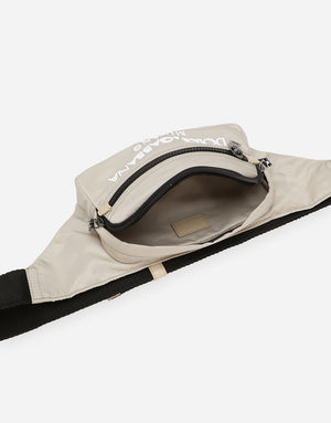 SMALL NYLON BELT BAG WITH RUBBERIZED LOGO