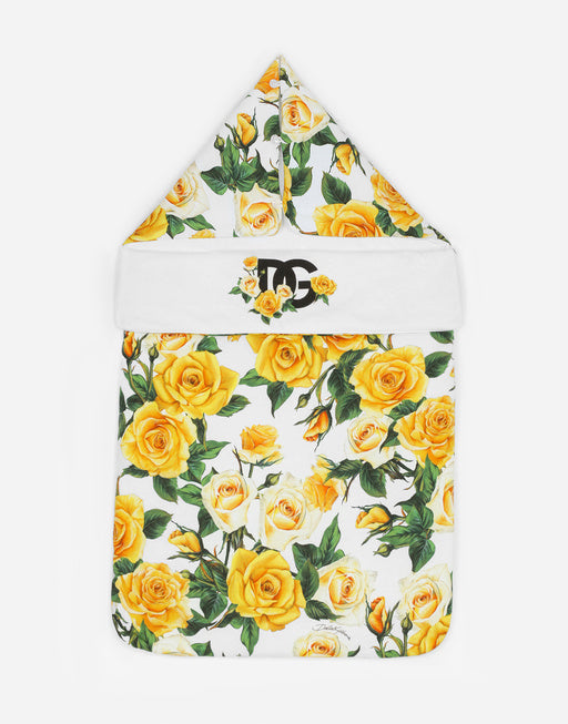 JERSEY SLEEP SACK WITH YELLOW ROSE PRINT