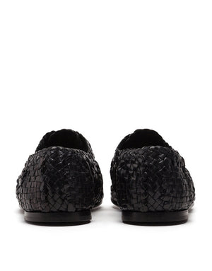 PERSIA WOVEN LEATHER DERBY SHOES