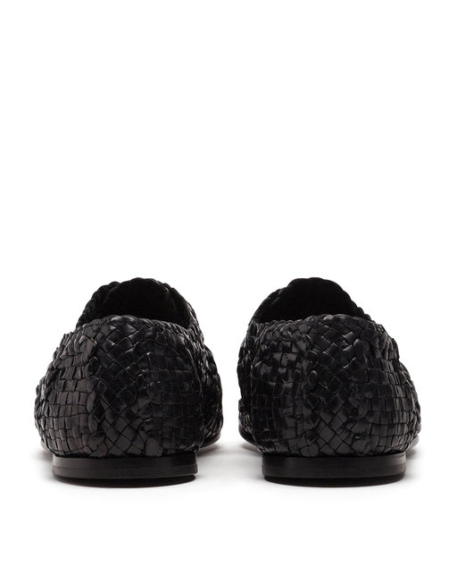 PERSIA WOVEN LEATHER DERBY SHOES