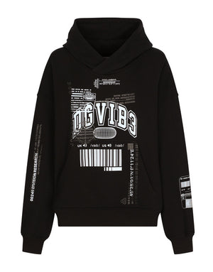 JERSEY HOODIE WITH DGVIB3 PRINT