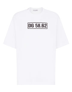 COTTON T-SHIRT WITH DG LOGO PRINT
