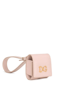 CALFSKIN AIRPODS CASE WITH BAROQUE DG LOGO