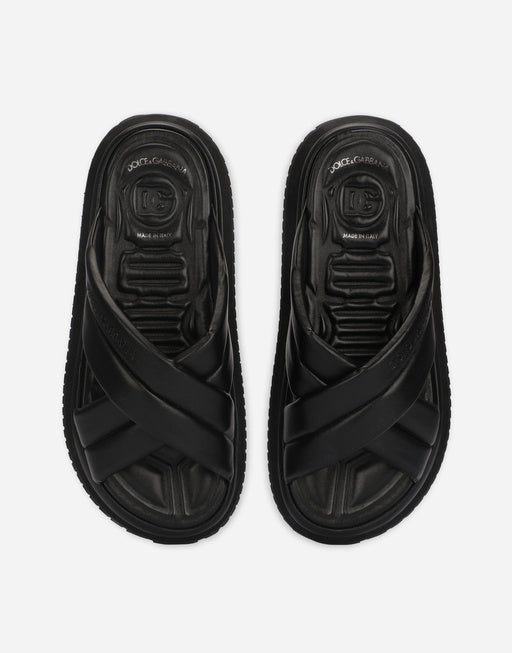 NAPPA-LOOK FABRIC SANDALS