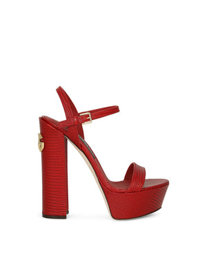 CALFSKIN PLATFORM SANDALS