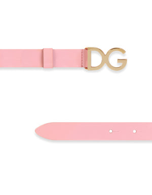 PATENT LEATHER BELT WITH DG LOGO