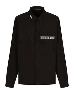 COTTON POPLIN SHIRT WITH DGVIB3 PRINT