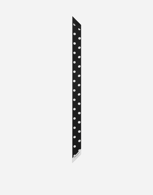 TWILL HEADSCARF WITH POLKA-DOT AND STRIPED PRINT (6X100)