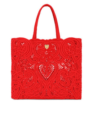 LARGE CORDONETTO LACE SHOPPER
