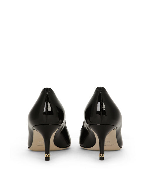 POINTED VARNISH PUMPS WITH MEDIUM HEEL