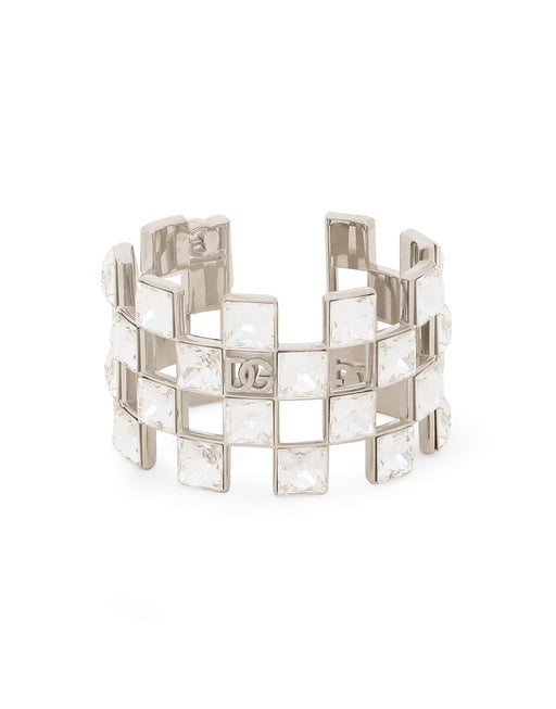 RIGID BRACELET WITH DG LOGO AND RHINESTONES