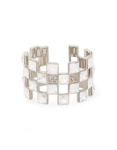 RIGID BRACELET WITH DG LOGO AND RHINESTONES