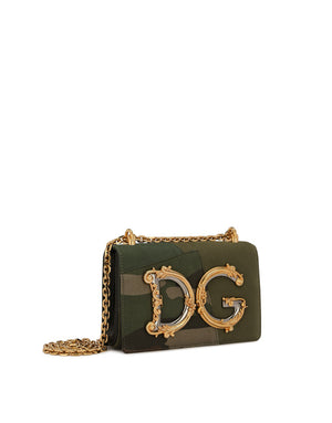 DG GIRLS BAG IN CAMOUFLAGE PATCHWORK