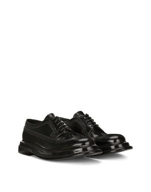 BRUSHED CALFSKIN DERBY SHOES