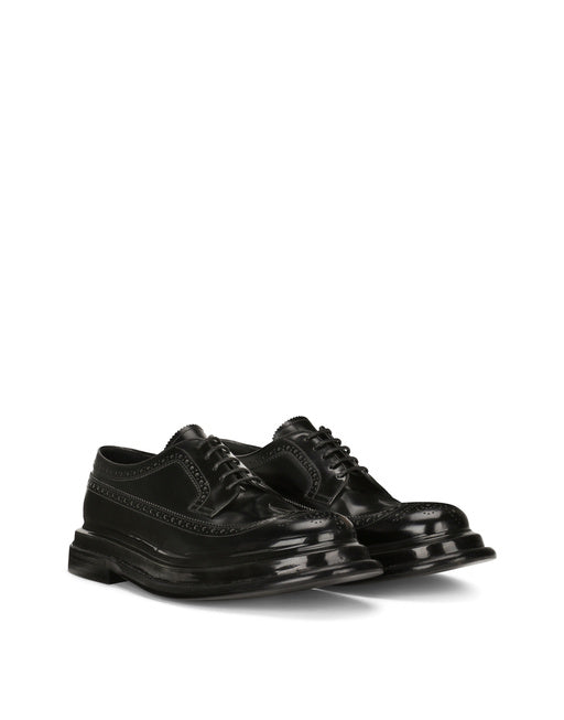 BRUSHED CALFSKIN DERBY SHOES