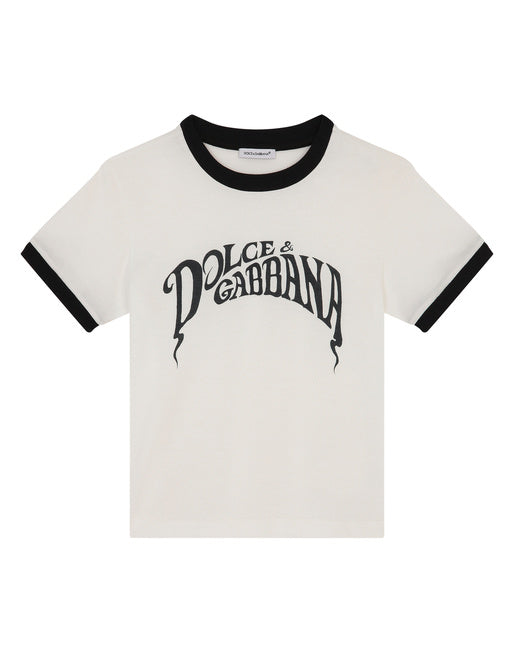 JERSEY T-SHIRT WITH DOLCE&GABBANA PRINT