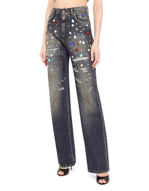 JEANS WITH RHINESTONE DETAILS