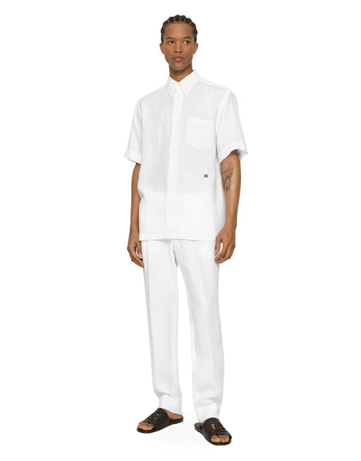 LINEN HAWAIIAN SHIRT WITH DG HARDWARE