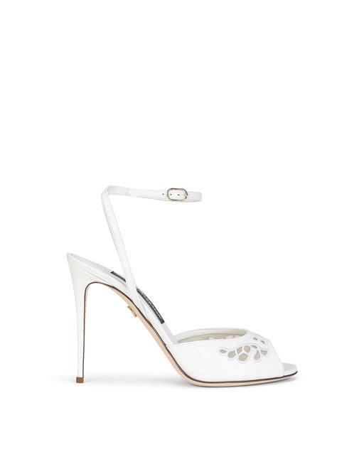 EMBROIDERED NAPPA LEATHER SANDALS