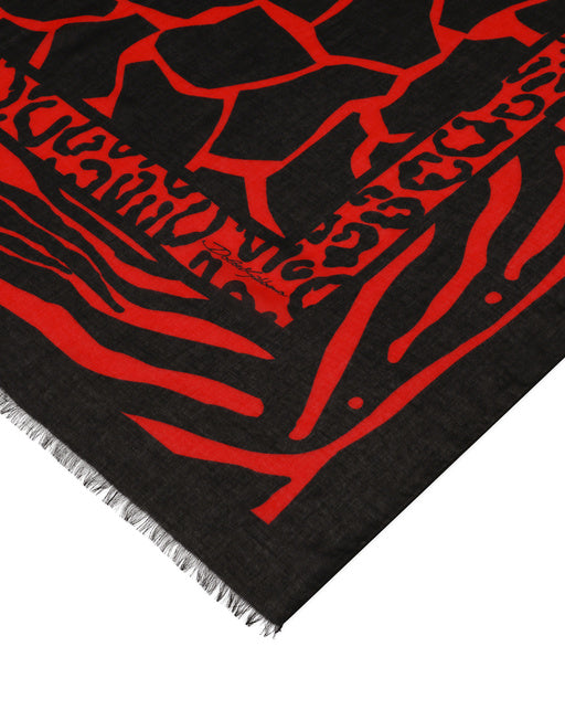 GIRAFFE-PRINT MODAL AND CASHMERE SCARF