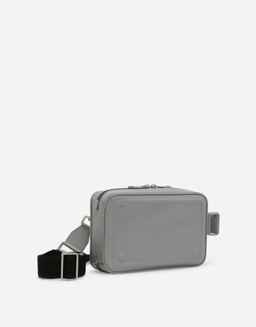 CALFSKIN BELT BAG WITH RAISED LOGO