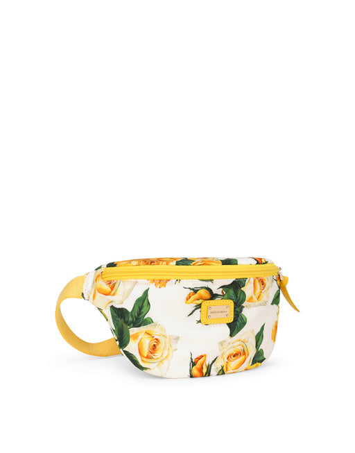 NYLON BELT BAG WITH POPPY PRINT