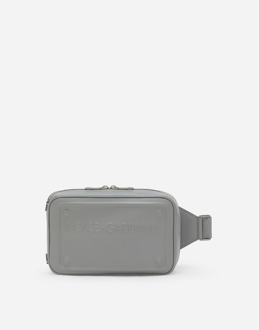 CALFSKIN BELT BAG WITH RAISED LOGO