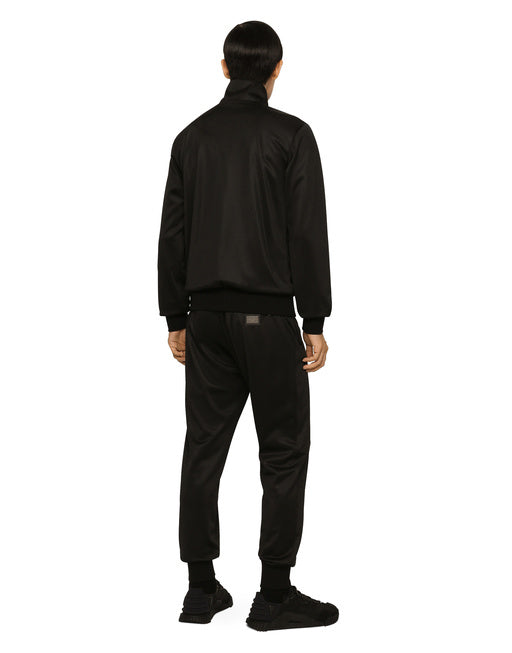TECHNICAL JERSEY SWEATSHIRT WITH BRANDED TAG