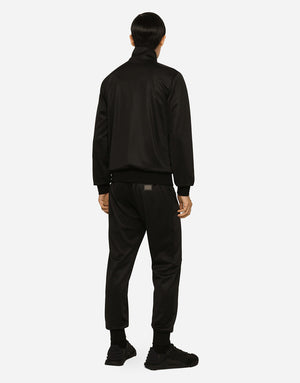 TECHNICAL JERSEY SWEATSHIRT WITH BRANDED TAG