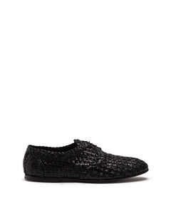 PERSIA WOVEN LEATHER DERBY SHOES