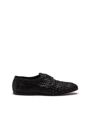 PERSIA WOVEN LEATHER DERBY SHOES