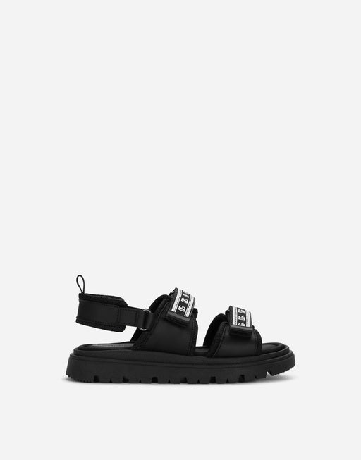 CALFSKIN SANDALS WITH DG LOGO TAPE