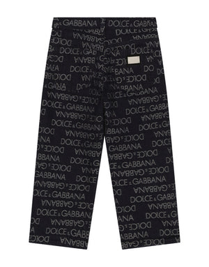 5-POCKET DENIM JEANS WITH THE JACQUARD LOGO AND THE LOGO TAG