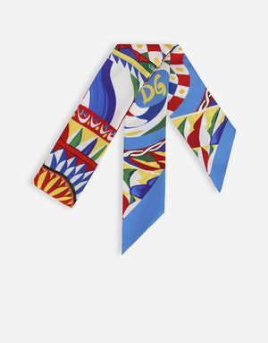 CARRETTO-PRINT TWILL HEADSCARF (6X100)