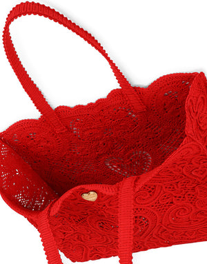 LARGE CORDONETTO LACE SHOPPER