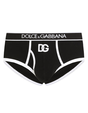 FINE-RIB COTTON BRANDO BRIEFS WITH DG PATCH